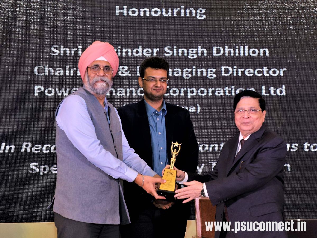Shri R.S. Dhillon, Cmd, Pfc Conferred With The Prestigious “Cmd Leadership Award” At The 9th Psu Awards & Conference