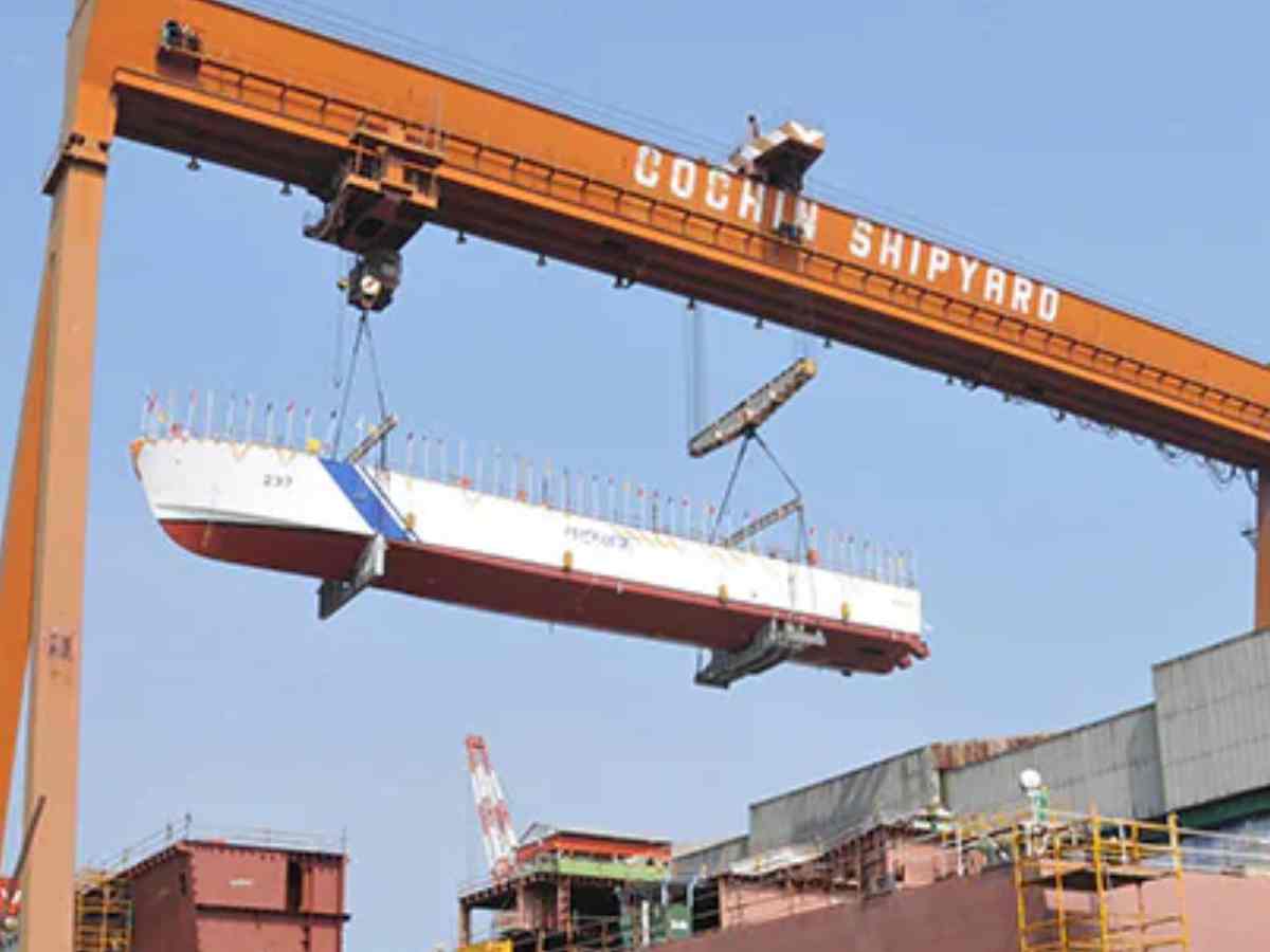 Cochin Shipyard shares surges up to 8% after splitting into two
