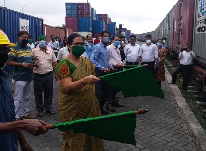 Inaugurated container train service between India and Bangladesh via Benapole 