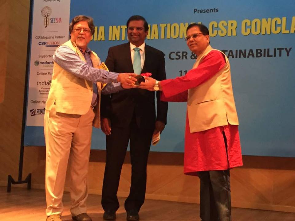 Ranjan Mohapatra honured as FATHER OF CSR
