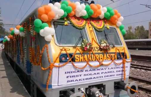 Suresh Prabhu flags off Indian s first solar powered 1600 HP train coach