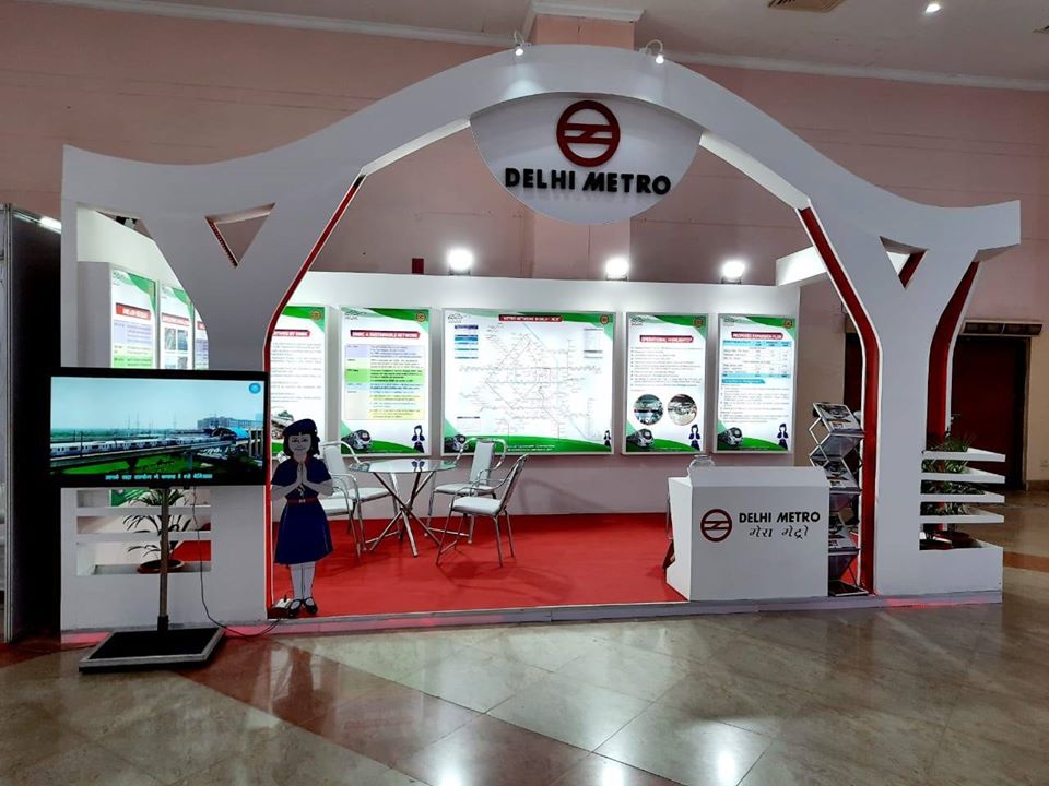 DMRC has set up a stall featuring the achievements of Delhi Metro