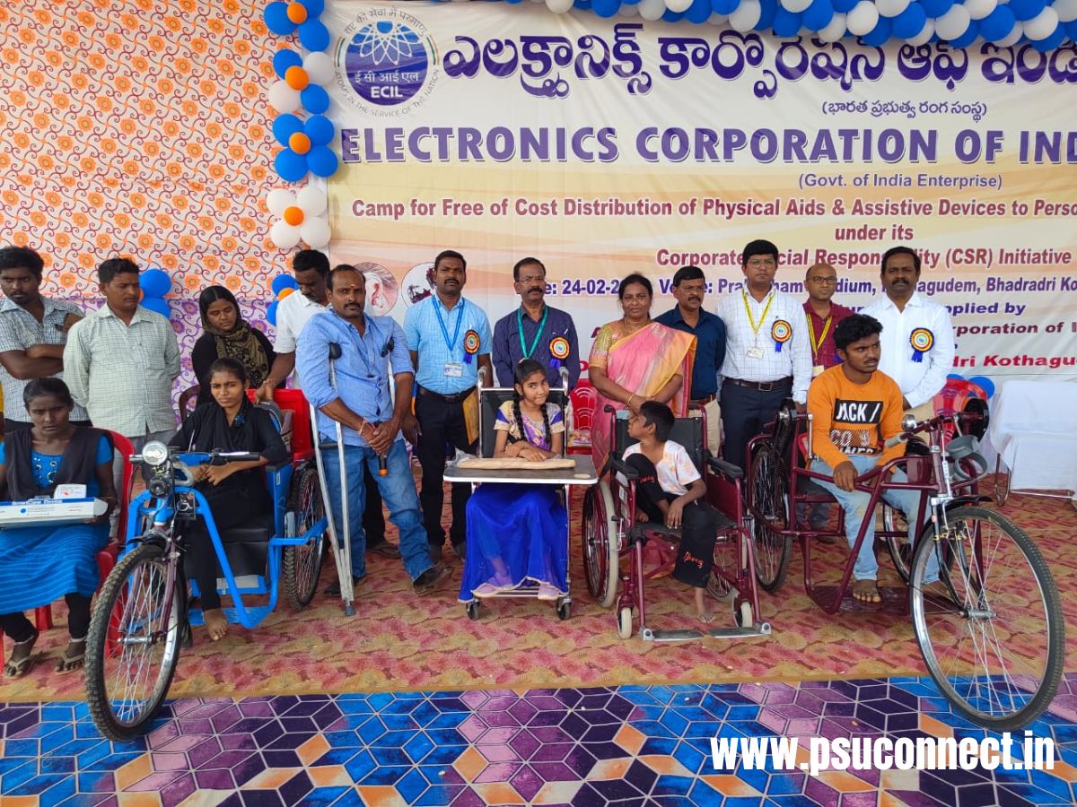 ECIL organized Distribution Camp of Assistive Devices for Persons with Disabilities under CSR