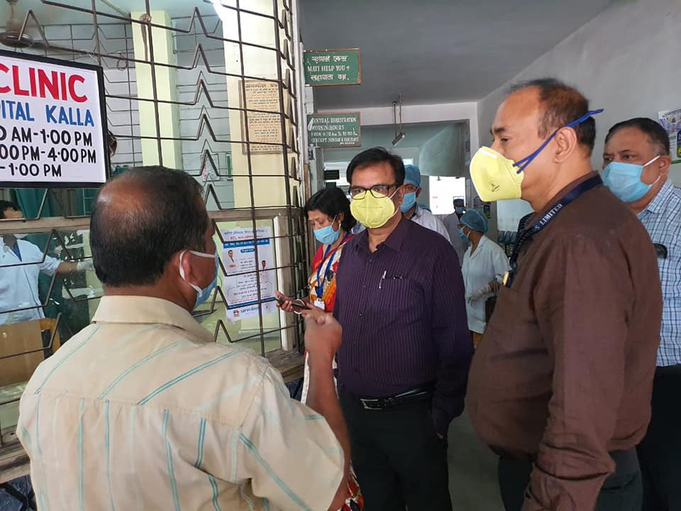 Shri J P Gupta Director ECL Inspect To Central Hospital Kalla 