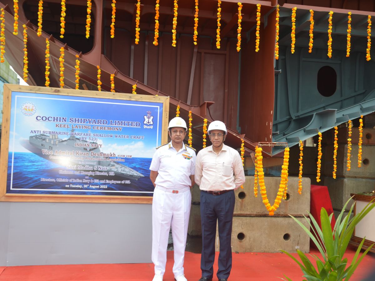 Keel laid for first warship of Anti-Submarine Warfare Shallow Craft constructed at CSL