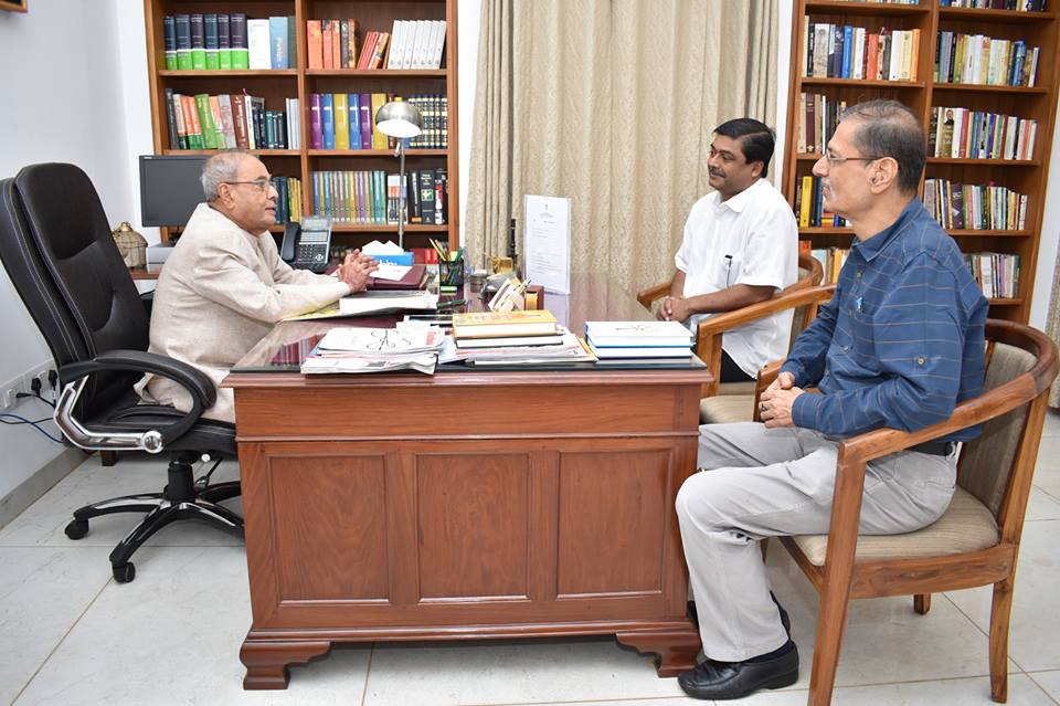 Former President of India in his new office.
