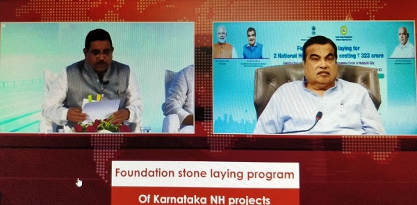 Shri Nitin Gadkari laid foundation stone for Karnataka NH projects