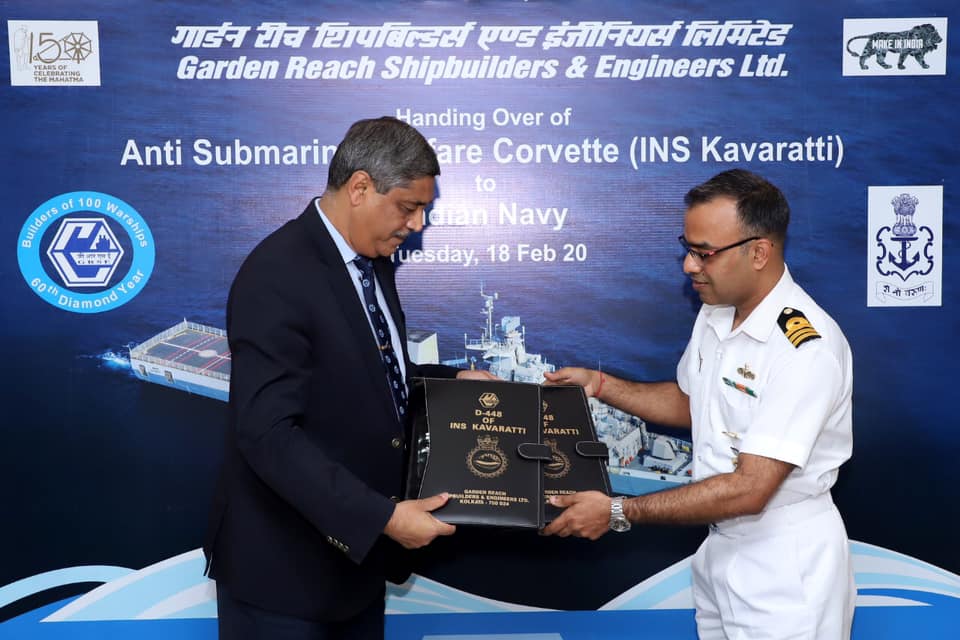 Anti Submarine Warfare Corvettes INS Kavaratti