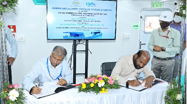 CSL handed over first Electric Hybrid 100 Pax Water Metro ferry to Kochi Metro