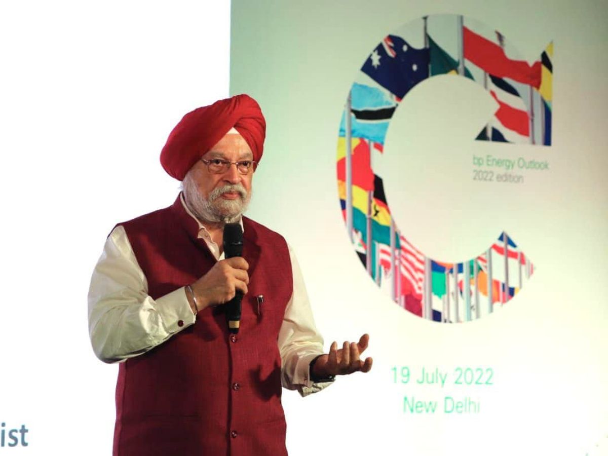Petroleum Minister Hardeep Singh Puri speaks at BP Energy Outlook 2022