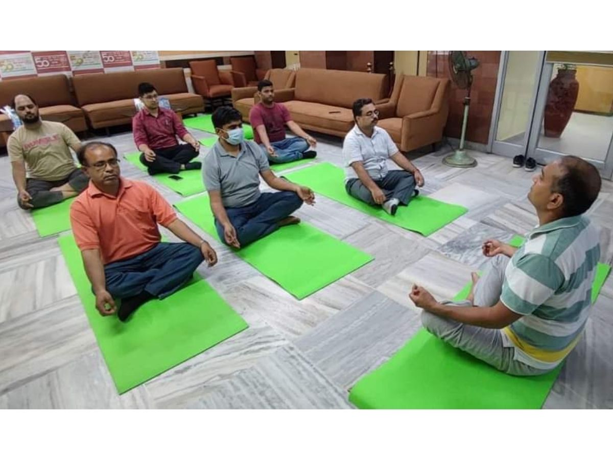 Report on observance of Yoga in HCL on April 16