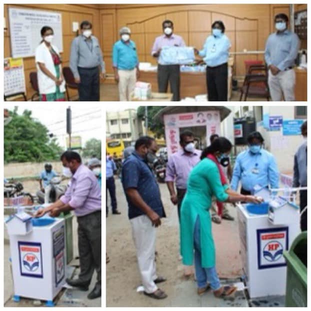 HPCL Coimbatore handed over 50 medical full body suits to doctors 