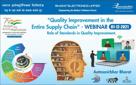 BEL organised Webinar on Role of Standards in Quality Improvement