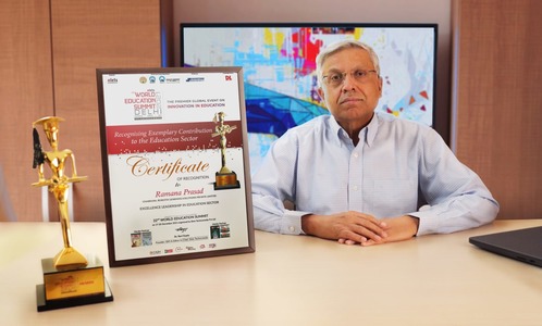 Ramana Prasad, Chairman, AI World School, was honored at the World Education Summit 2021 by ‘Excellence Leadership in Education Sector