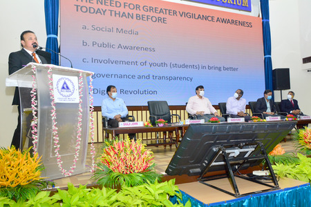 Technology Enhances Good Governance: DVAC DGP Shri P. Kandaswamy while inaugurating VAW2021 at NLCIL