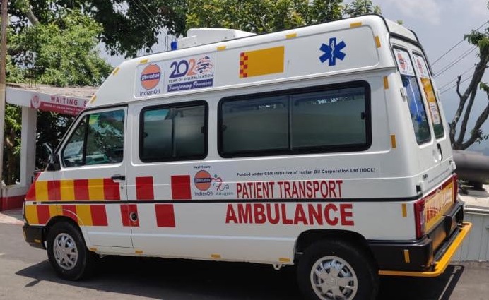 IndianOil provided an ambulance to the district Hospital of Kolasib