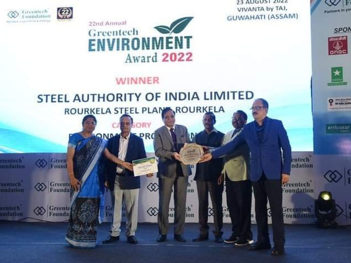 SAIL, Rourkela Steel Plant wins Greentech Environment and Export Award-2022