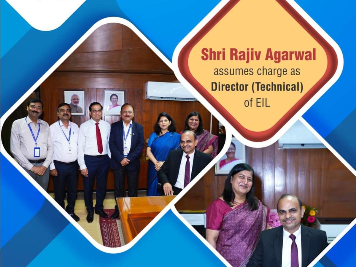 Rajiv Agarwal took charge as Director-Technical of EIL