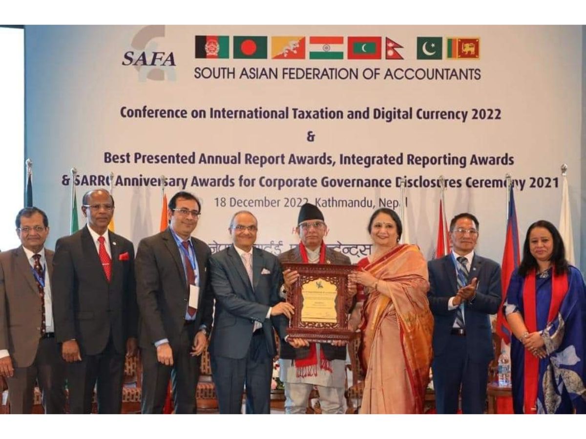 PFC won South Asian Federation of Accountants Gold Award