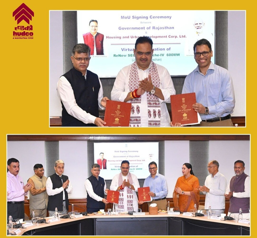 HUDCO and Government of Rajasthan sign MoU for infrastructure project