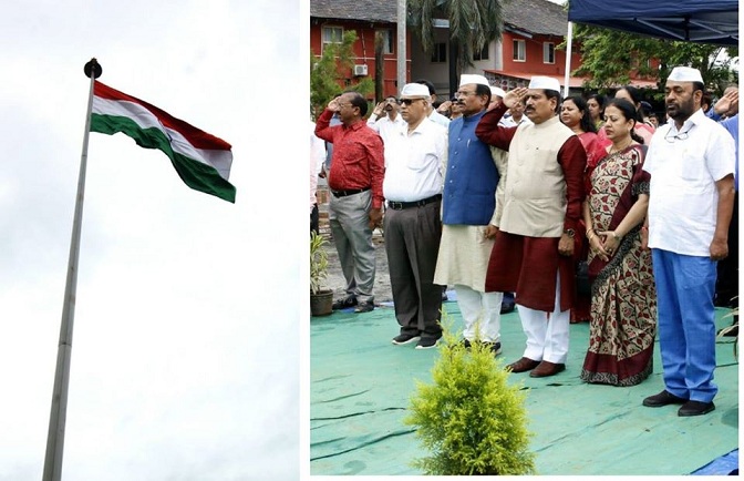 Konkan Railway Corporation Ltd unfurled 100 Ft tall National Flag at Madgaon