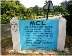 MCL constructed cement concrete approach road from Kukudanga 