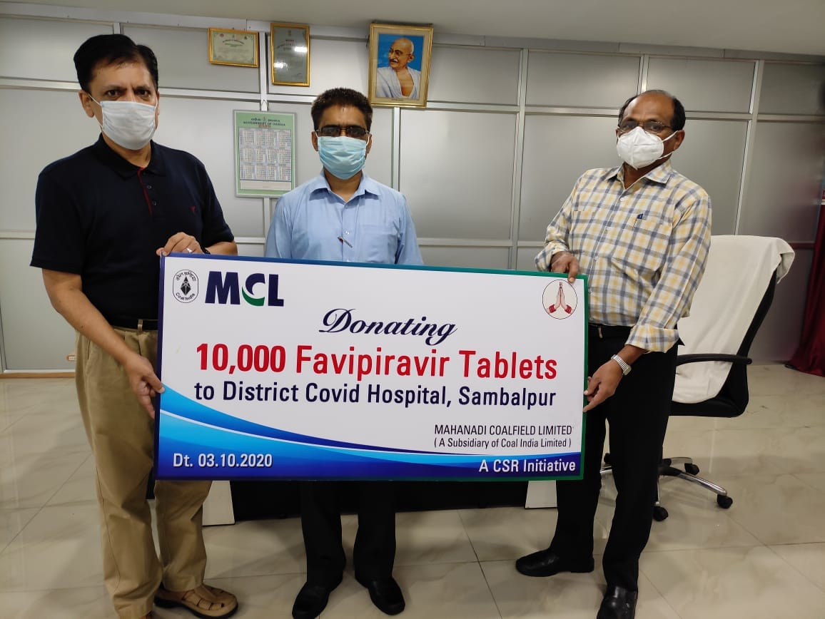 MCL provided 10000 favipiravir tabs to Covid Hopsital