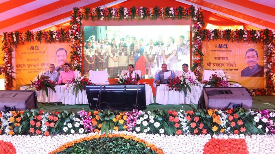 Foundation stone laying ceremony of MCL Dav School at Lingaraj