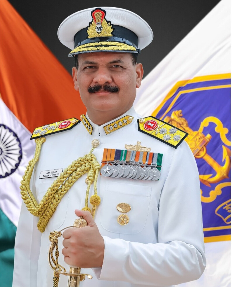 Admiral Dinesh K Tripathi assumed command of the Indian Navy