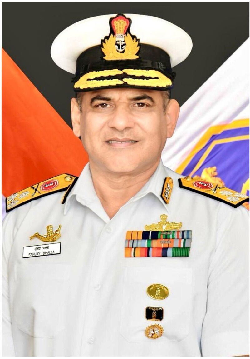 Vice Admiral Sanjay Bhalla assumes charge as the chief of personnel of Indian Navy