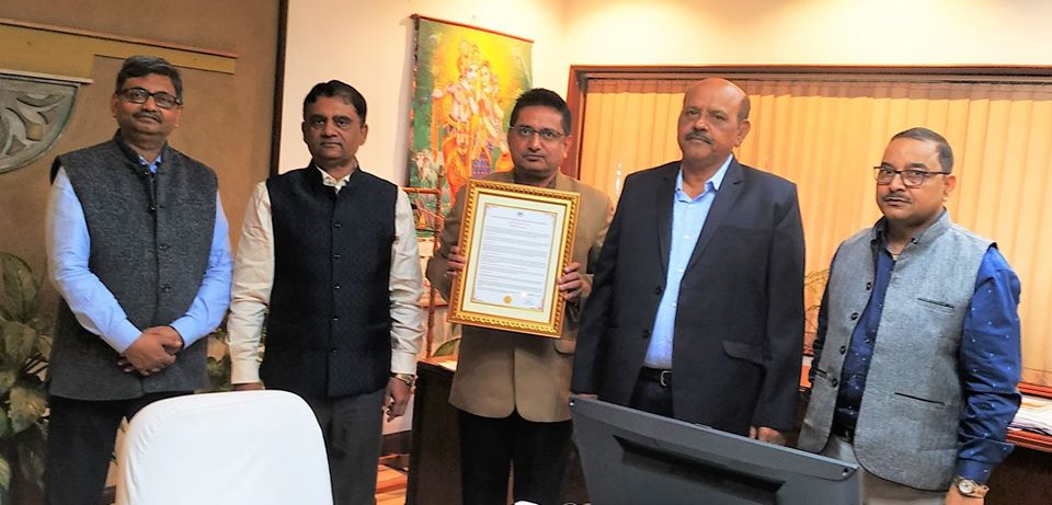 Shri Ajit Kumar Singh of NCL conferred best CPO award