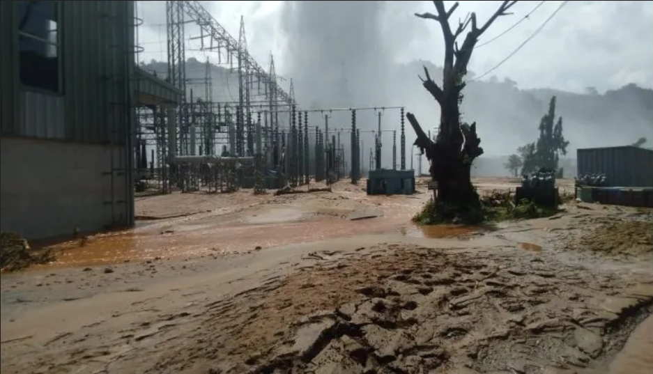 Large portion of a Kopili hydroelectric project of NEEPCO at Umrangso in Assam's Dima Hasao was damaged.