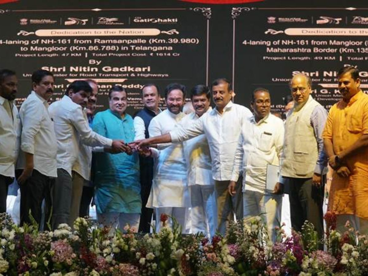 Nitin Gadkari inaugurates 12 NH Projects worth Rs. 8000 Cr, 7 CRIF Projects in Hyderabad