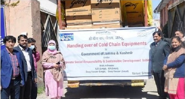NHPC hands over Cold Chain Equipment for Covid-19 vaccination to Govt. of J&K