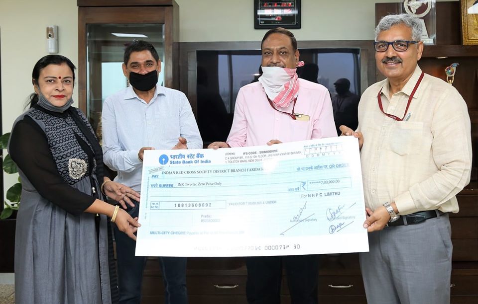NHPC provides financial assistance of Rs. 2 lakh to the red cross society 
