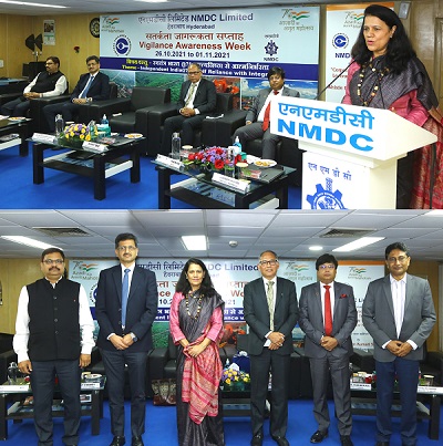 NMDC organized a drive for Plastic Free India