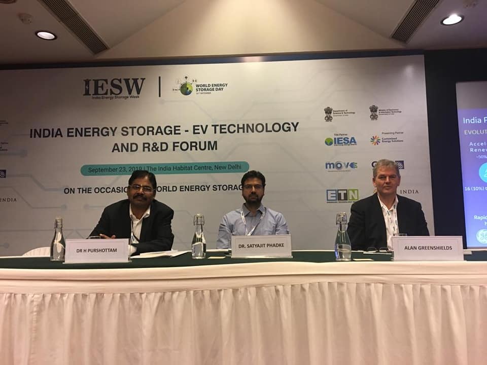 Dr H Purushotham CMD delivered a lecture in India Energy Storage-EV Technology