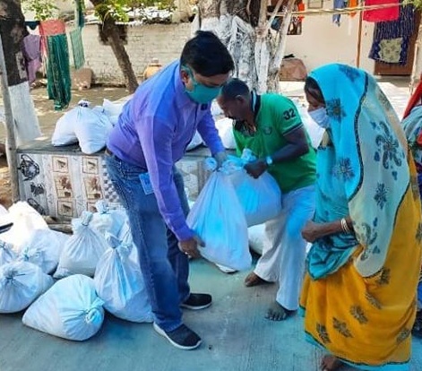 NTPC Sipat Sangwari Mahila Samiti Distributes Grocery Items