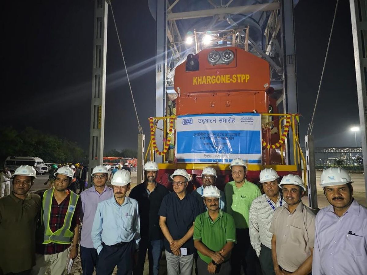 NTPC Khargone transports Fly Ash through closed containers via rail