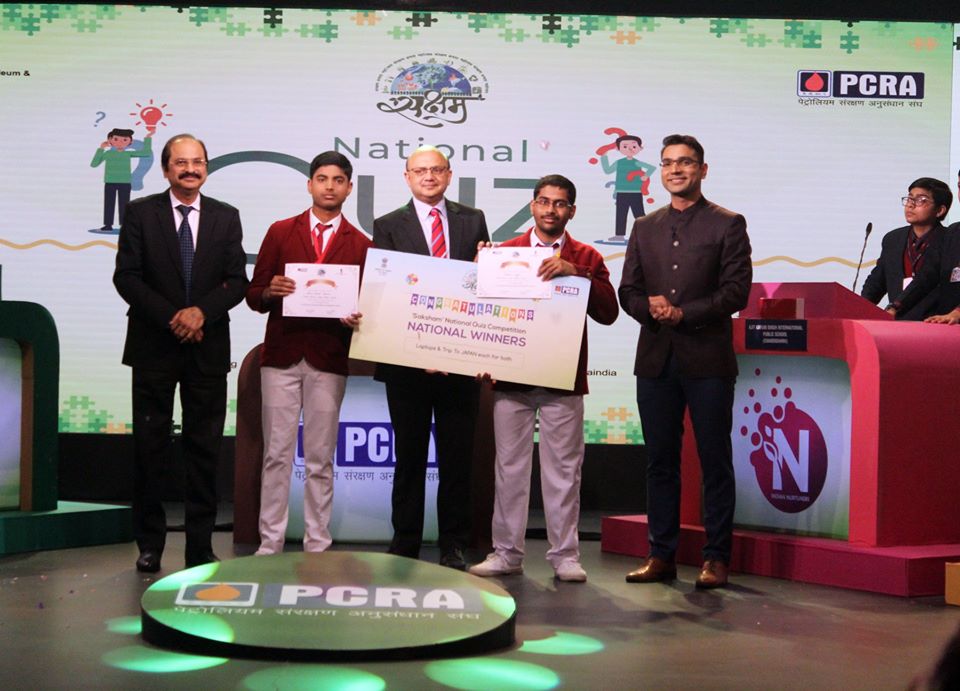 Arvind Kumar Sharma And Harshul Singh Wins Saksham National Quiz Competition