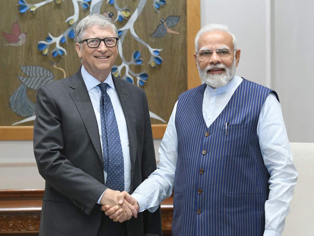 PM Modi meets Bill Gates in New Delhi