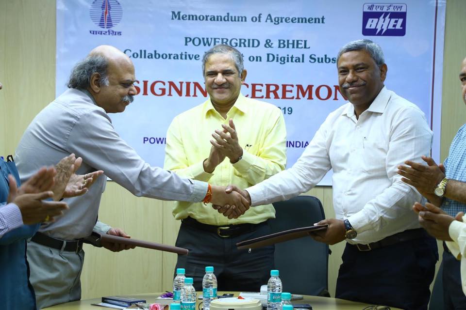 POWERGRID signed MOU with Bharat Heavy Electricals Limited for Digital Substation Collaborative R and D Project