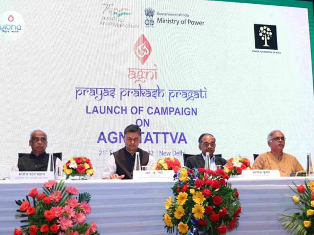 Power Minister R.K. Singh addresses launch event of Agni Tattva Campaign