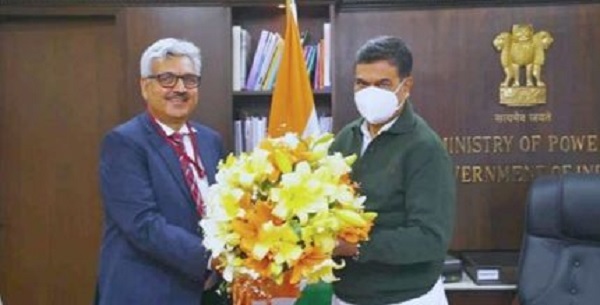 CMD, NHPC A.K. Singh greeted Power Minister