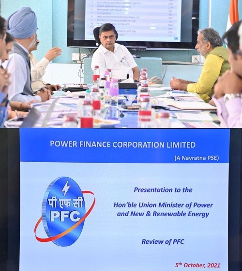 Union Power Minister reviewed the performance of REC and PFC Limited