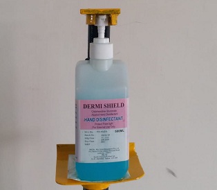POWERGRID employee develops hands-feee sanitizer machine