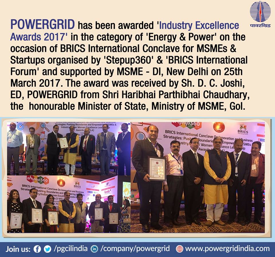 Powergrid has been awarded Industry Excellence Award 2017