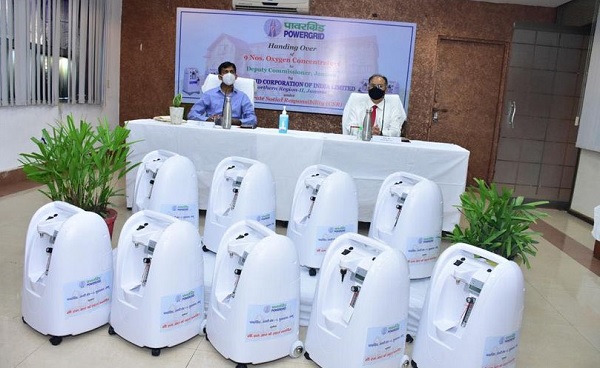 PowerGrid Northern Region-II handed over nine Oxygen Concentrators to Deputy Commissioner, Jammu