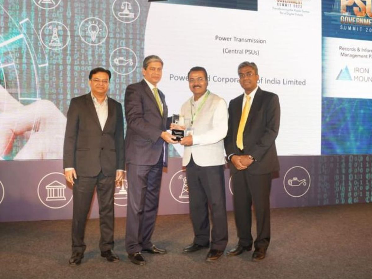 PowerGrid has been awarded in Power Transmission (Central PSUs) category