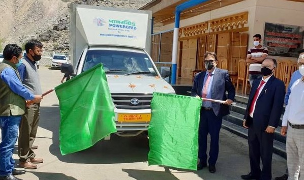 Powergrid handed over one vaccine delivery van to Mohsin Ali, Executive Counsellor (Kargil)